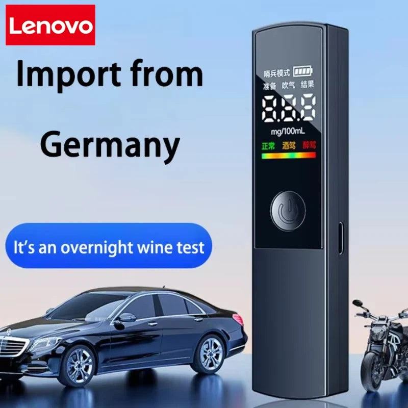 Lenovo Professional High Accuracy Alcohol Breathalyzer Portable Alcohol Tester Digital Display For Home Car Driver Safety