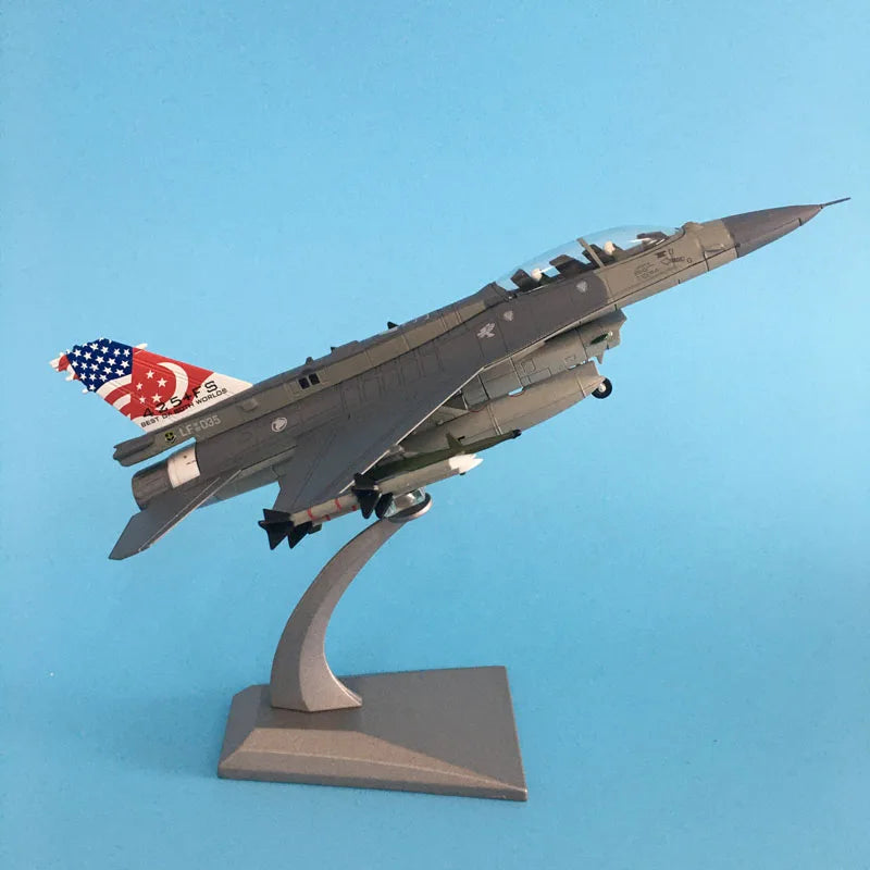 JASON TUTU 1/72 Scale Alloy Model Diecast Singapore F16D Fighter Collect Gifts