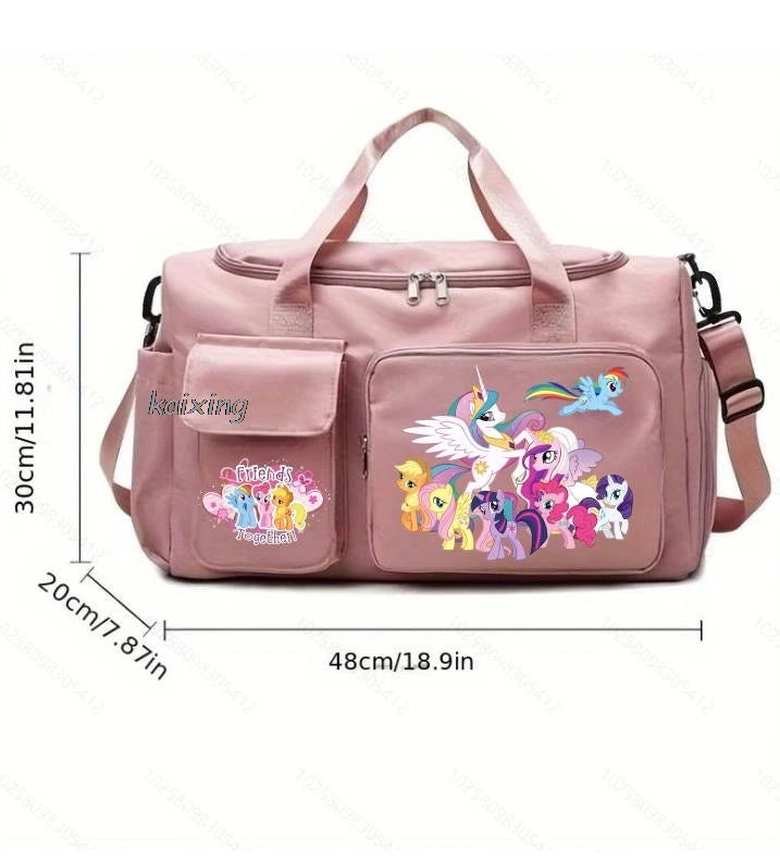 New My Little Pony Gym Bag Compartment Luggage Bag for Men Women Foldable Waterproof Lightweight Yoga Gym Sports Bag
