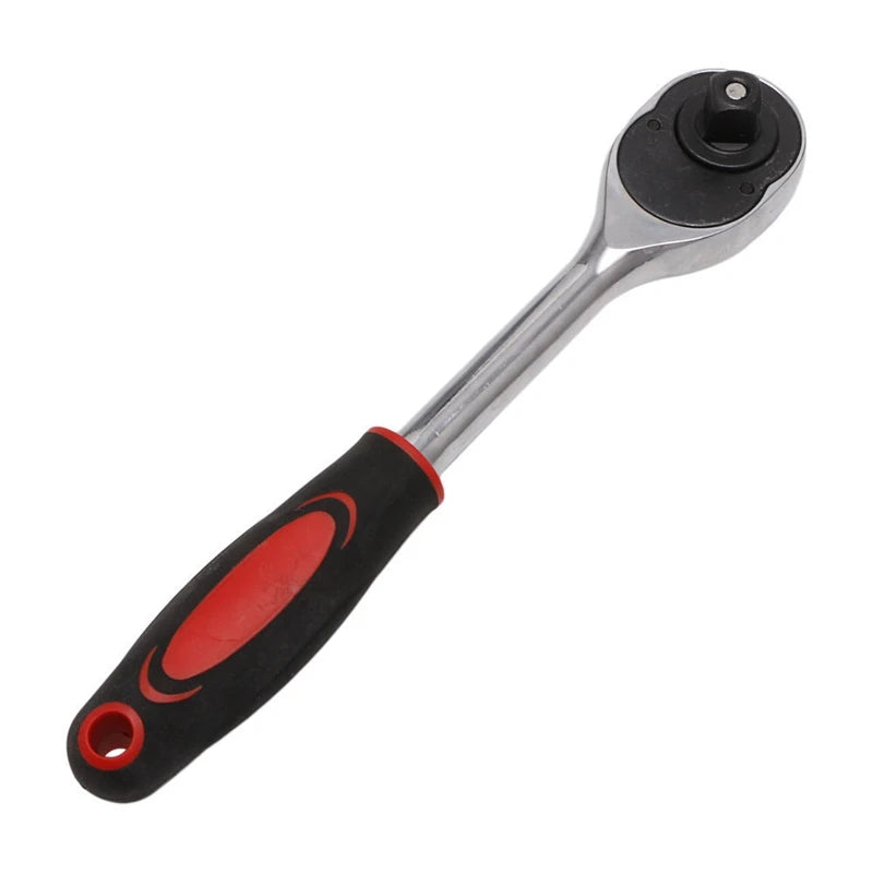 24 Teeth 1/4" Drive Quick Release Ratchet Socket Wrench Hand Repairing Tool with 8 pcs 5-12mm Socket Wrench