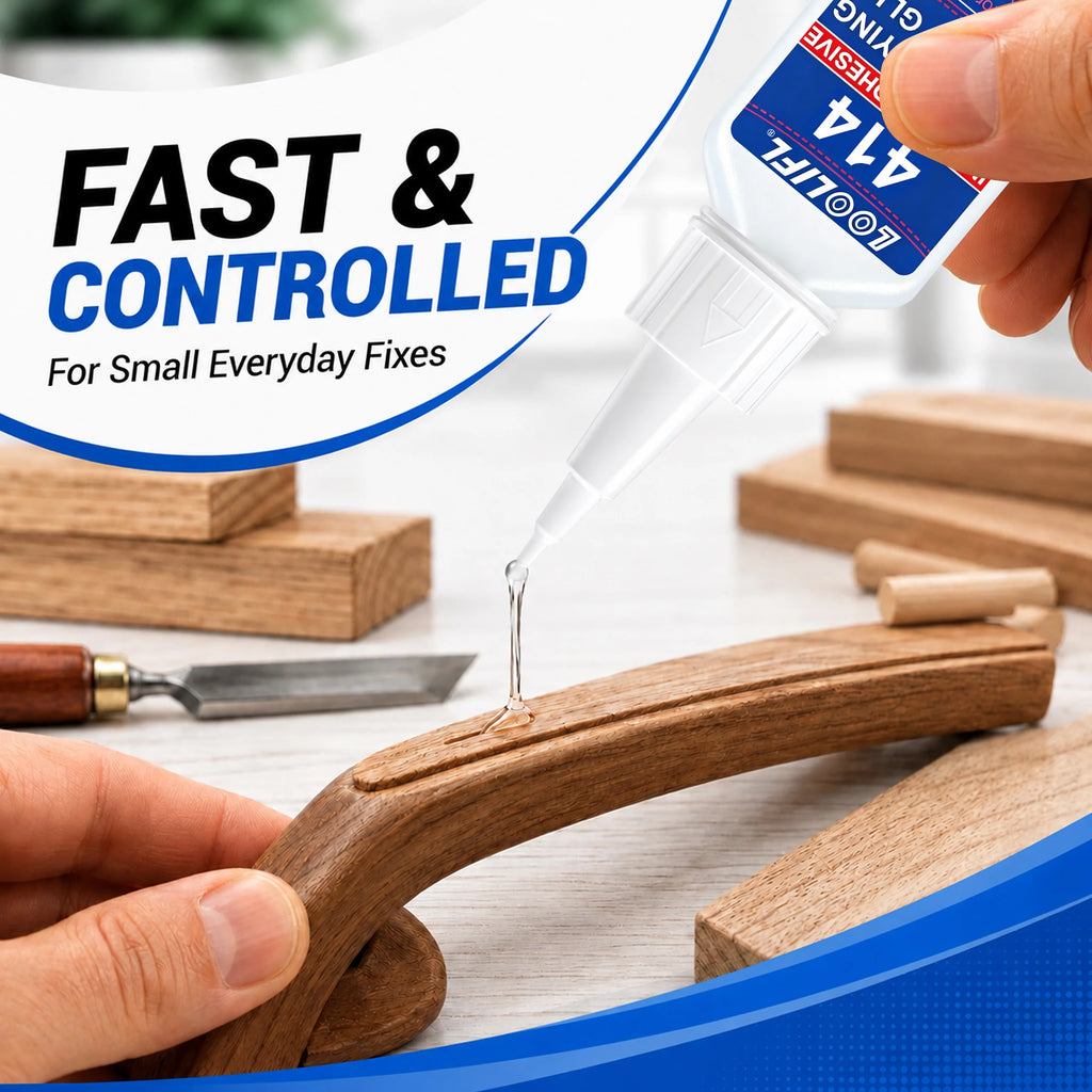 LOOLIFL 414 Instant Adhesive 20g Super Glue Multi Purpose Repair Glue for  Plastic Metal Rubber Wood Ceramic Glass DIY Bonding