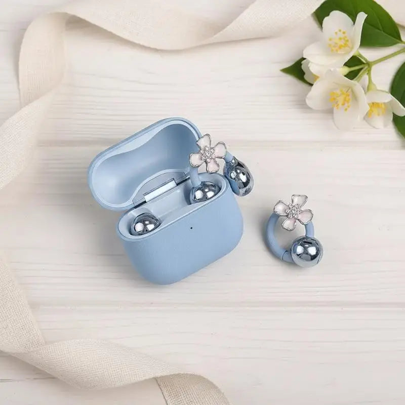 1Pair DIY Headphone Diameter Buckle Zircon Decorative Headphone Decoration Clip Removable Easy To Install Earbud Accessories