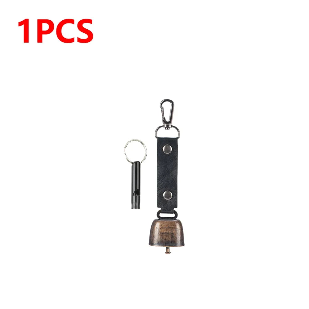 1-5PCS Loud Bear Bell with Emergency Whistle Set with Magnetic Silencer Bear Repelling Bell Hanging Bear Bell for Bear Deterrent