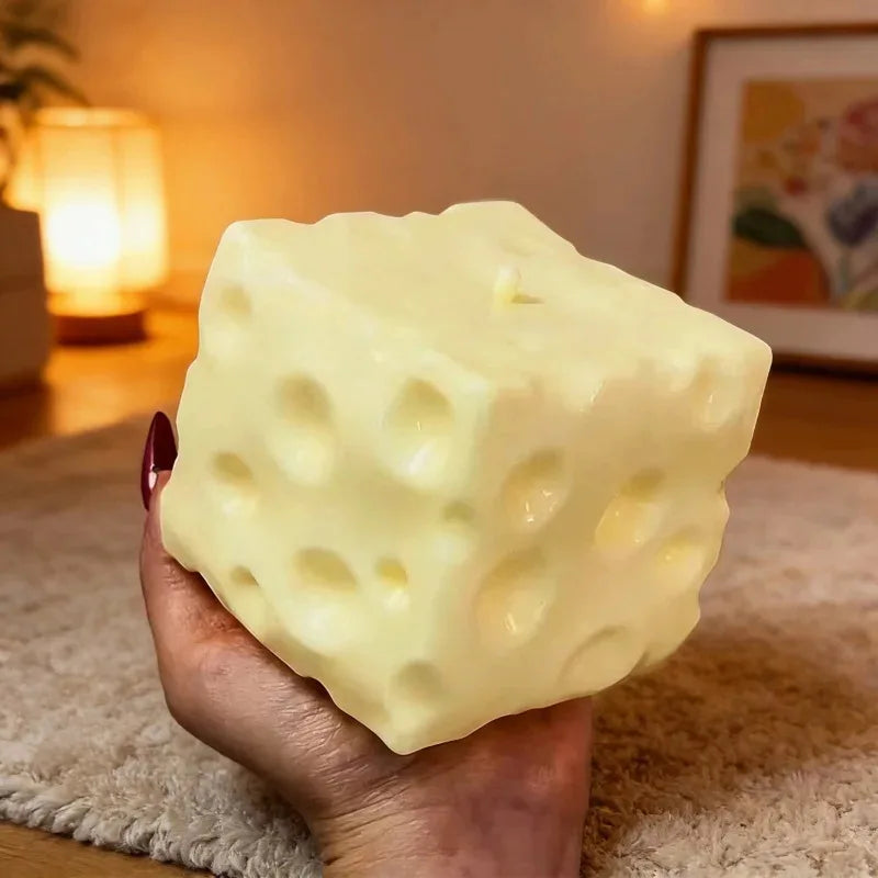 Giant Cheese Squeeze Toy Extra Large Size Cheese Squishy Fidget Toys Slow Rebound Shapeable Venting Ball for Adults Gifts