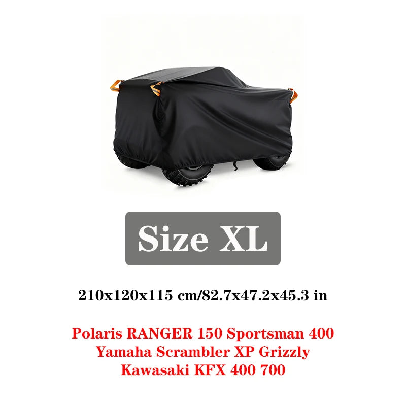 190T Universal Quad Bike ATV Cover Waterproof Dust UV Protector for Motorcycle Scooter Kart Motorbike for Polaris Honda Yamaha