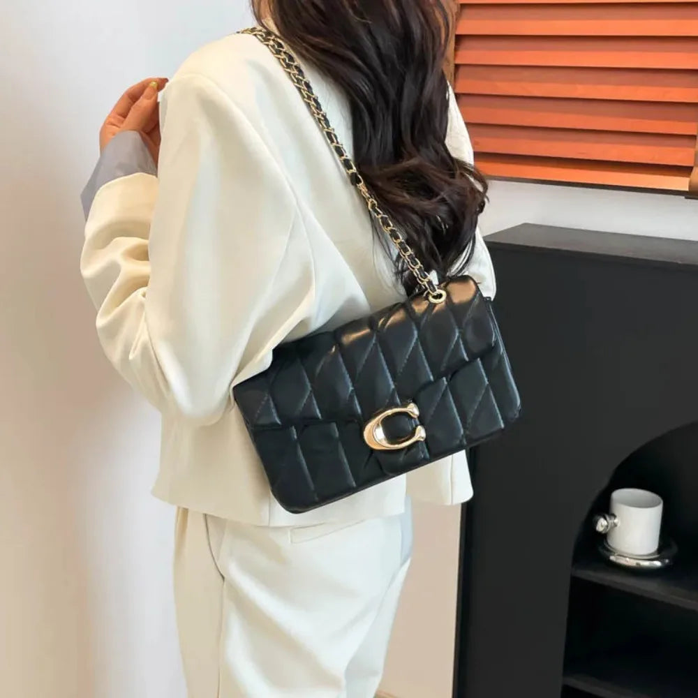 2025Small Fragrant Wind Bag Handbag Rhombic Chain Bag 2026 New One-shoulder Messenger Bag Joker High Sense Small Square Bag Tide