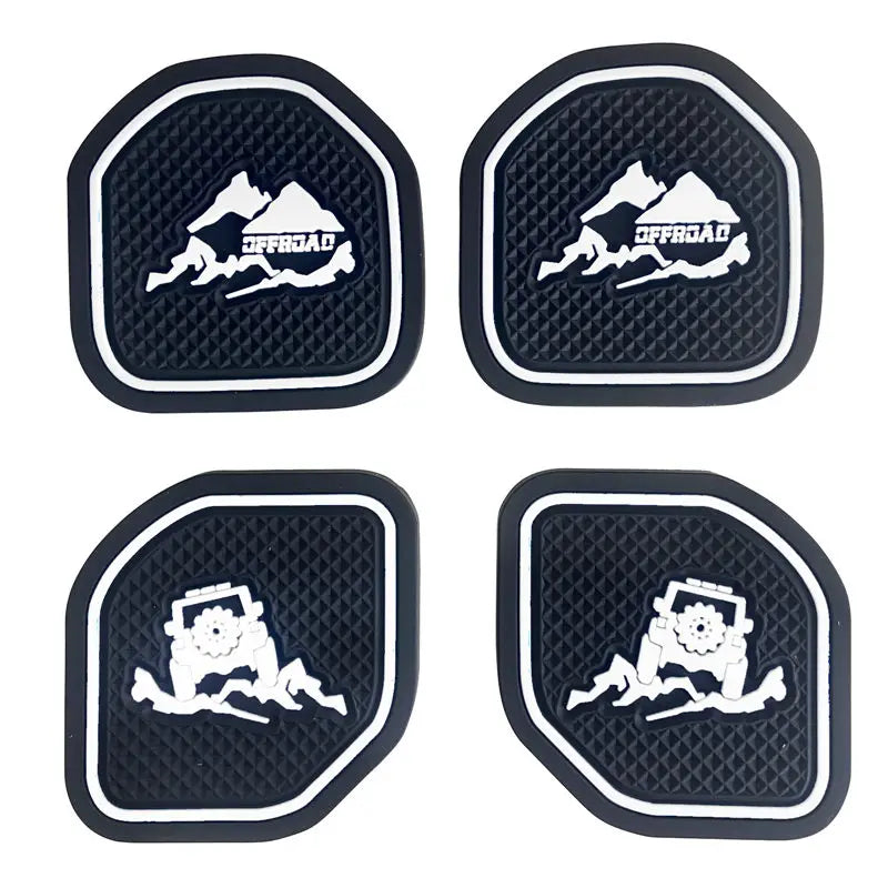 Non-Slip Car Cup Coaster Slot Pad for Jeep Wrangler Jl Jlu 2020-2023 Year Anti-Slip Mat Pocket Mat Interior Cup Holder Pad