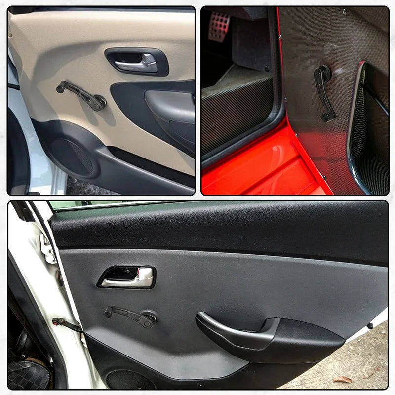 Universal Car Accessories Window Handle Crank Aluminum Alloy Winder Handle Crank Riser Silver/Black