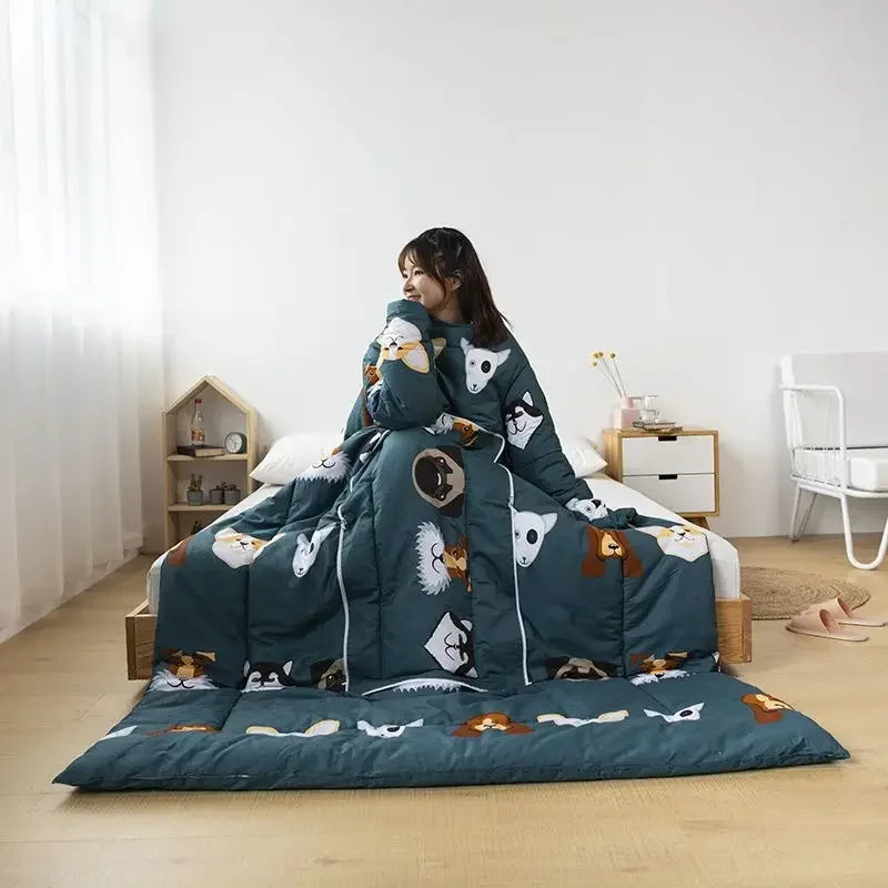 Multi-functional Lazy Person Quilt Cushion That Is Anti-kicked and Worn on The Body