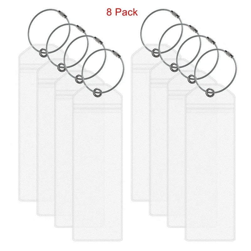 8 Pieces Cruise Luggage Tags for Royal Caribbean Ships and Celebrity, Clear Tags Cruise Travel Essentials
