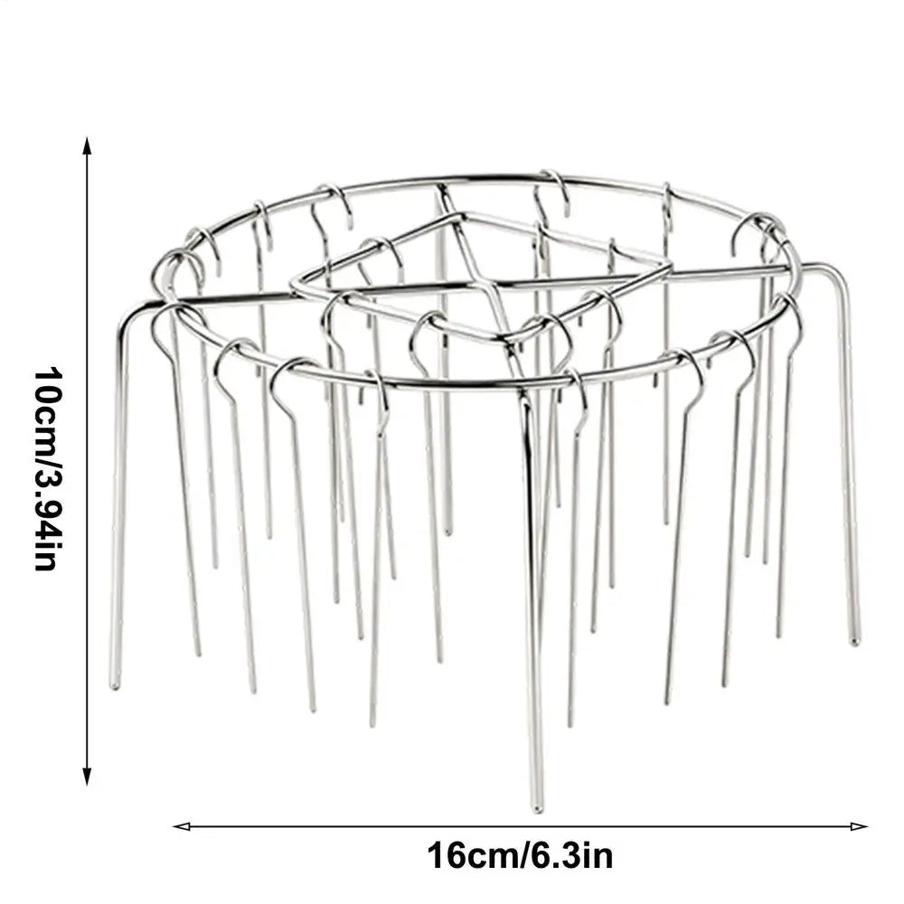 NEW Air Fryer Grill Skewer Rack Round 360 Even Cooking Heat Resistant Stainless Steel Air Fryer Grilling Rack For Baking Kabobs