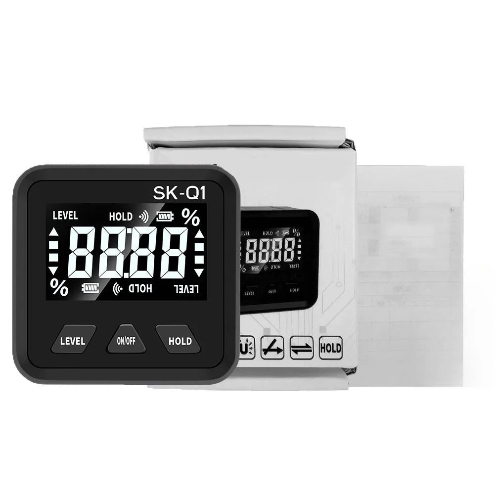 Electronic Angle Ruler SKQ1 Magnetic Base Inclinometer With Reverse Display For Horizontal Slope Gauge Instrument