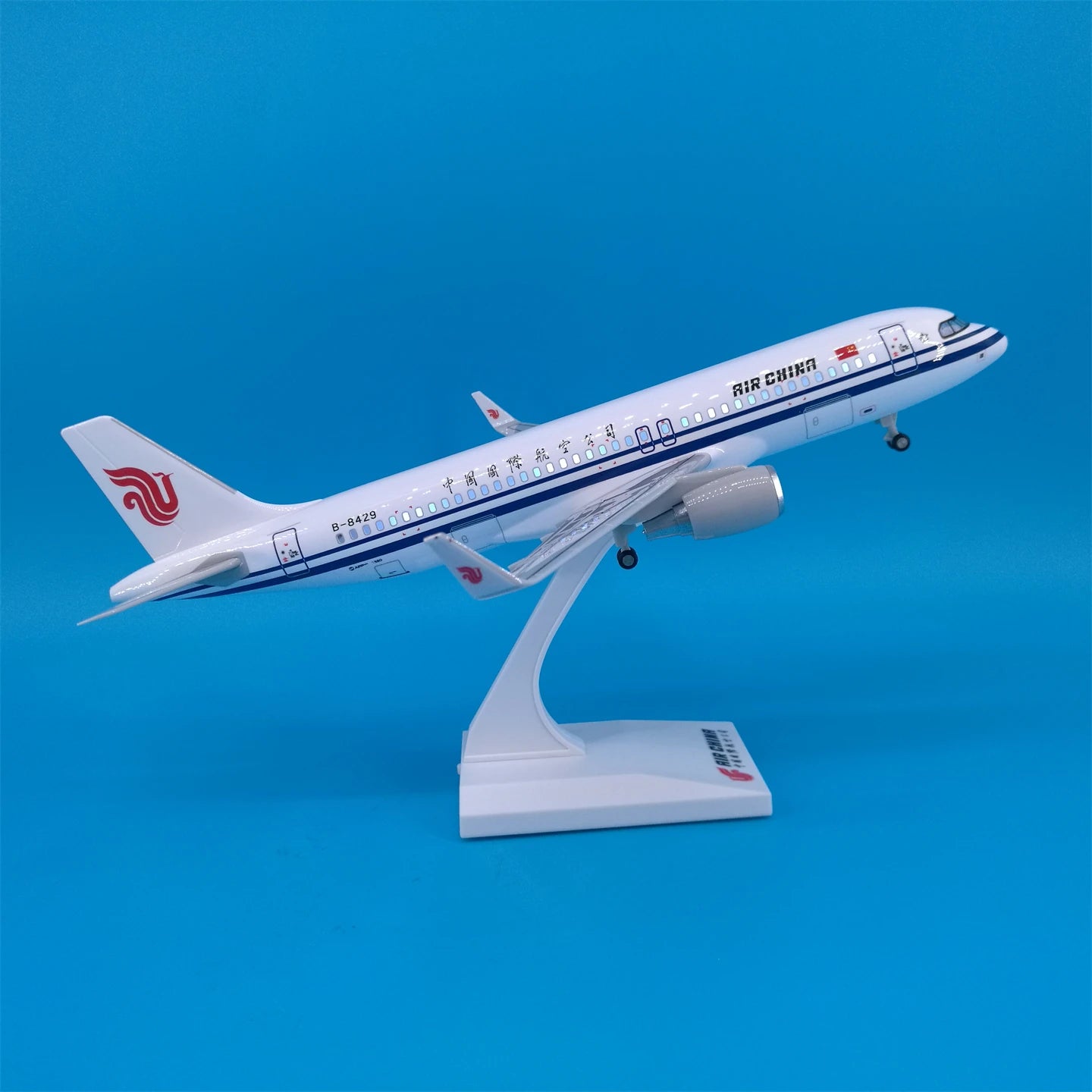 30cm Chinese Airbus & Boeing Airplane Model Diecast Resin with LED Light