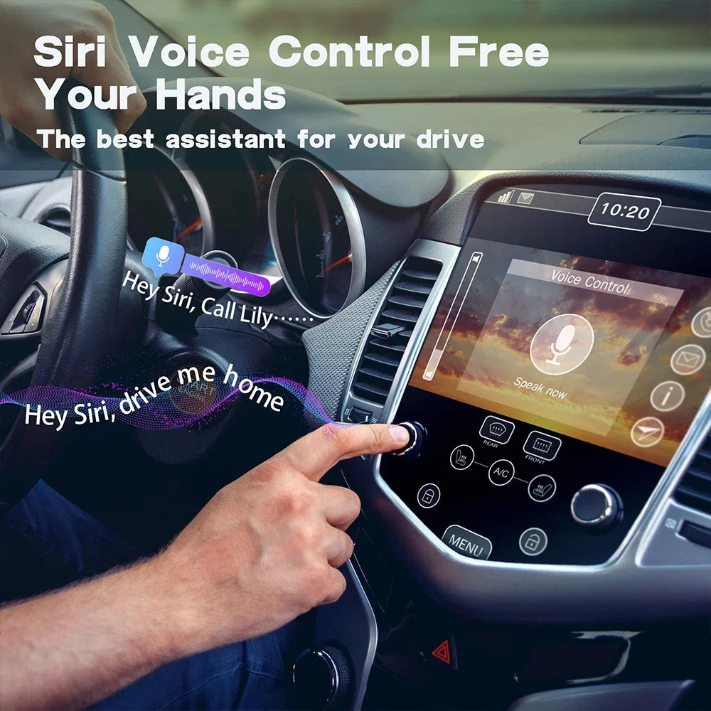 New Wireless Carplay Car Connectivity Box Smart Wireless Carplay Box 2 In 1 Plug And Play Auto Connect Bluetooth 5.0 Convenient