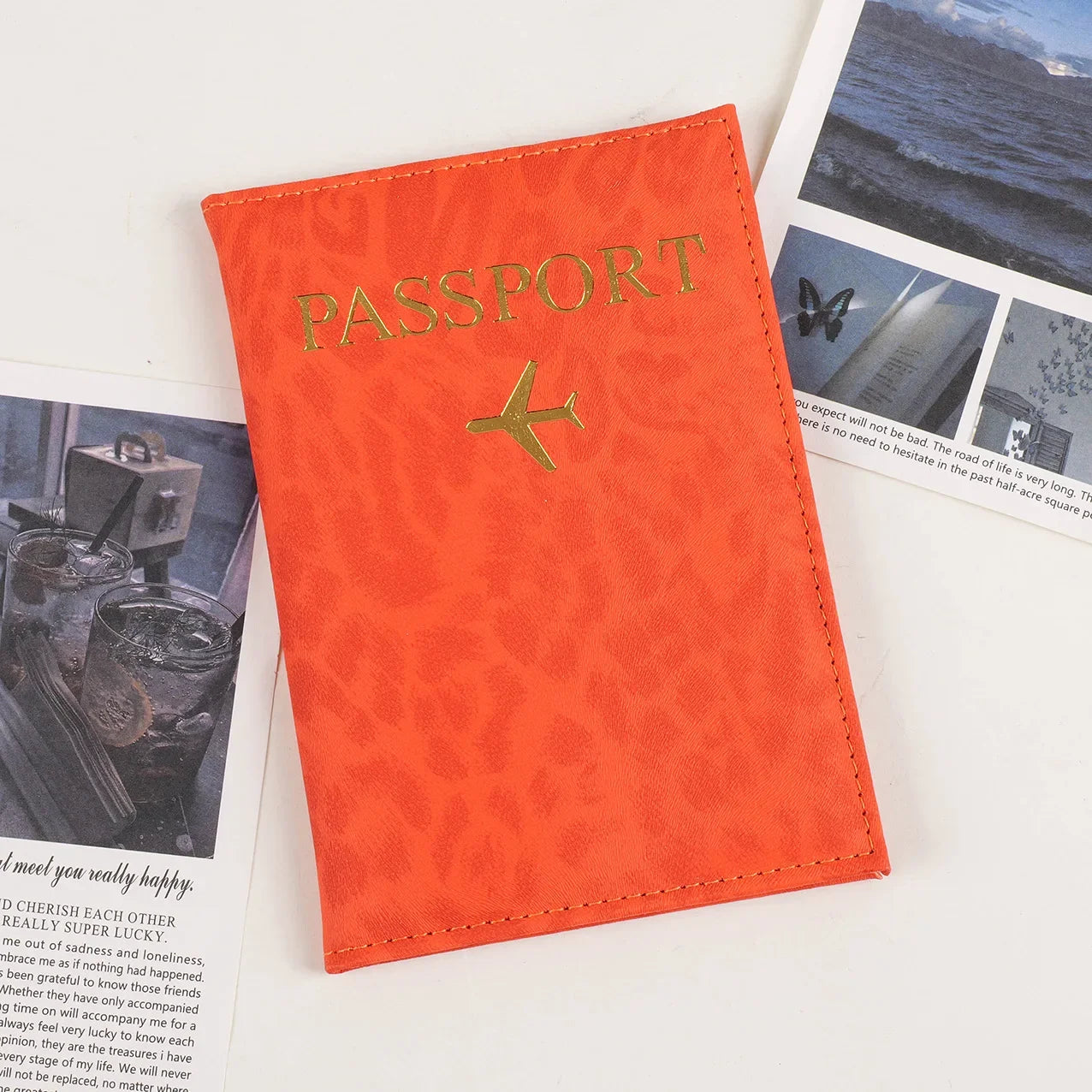2026 Travel Passport Holder Cover Case for Women Men PU Leather Card Ticket Passport Covers Holder Protective Accessories Wallet