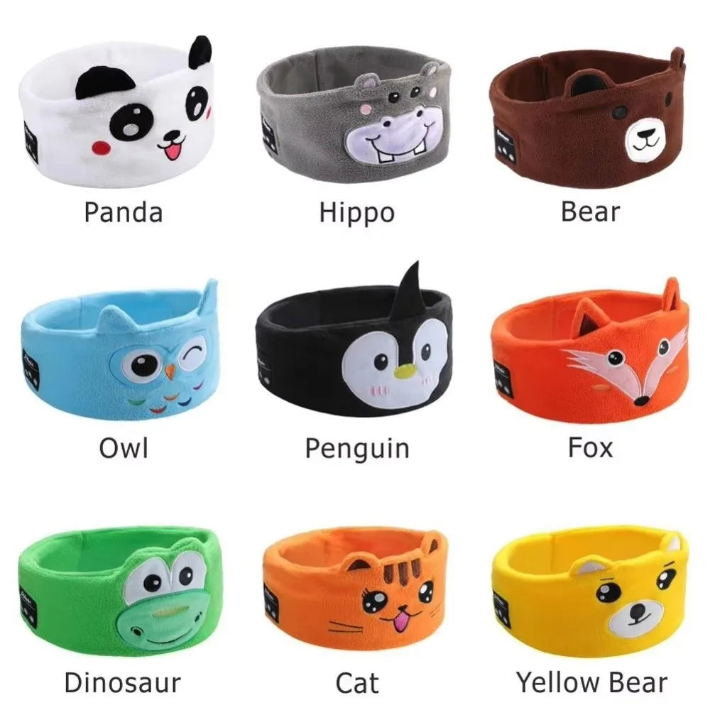 Soft Bluetooth Headphones Eye Mask Thin Speakers Volume Limited Children's Sleep Earphones Elastic Eye Mask Comfortable Wear