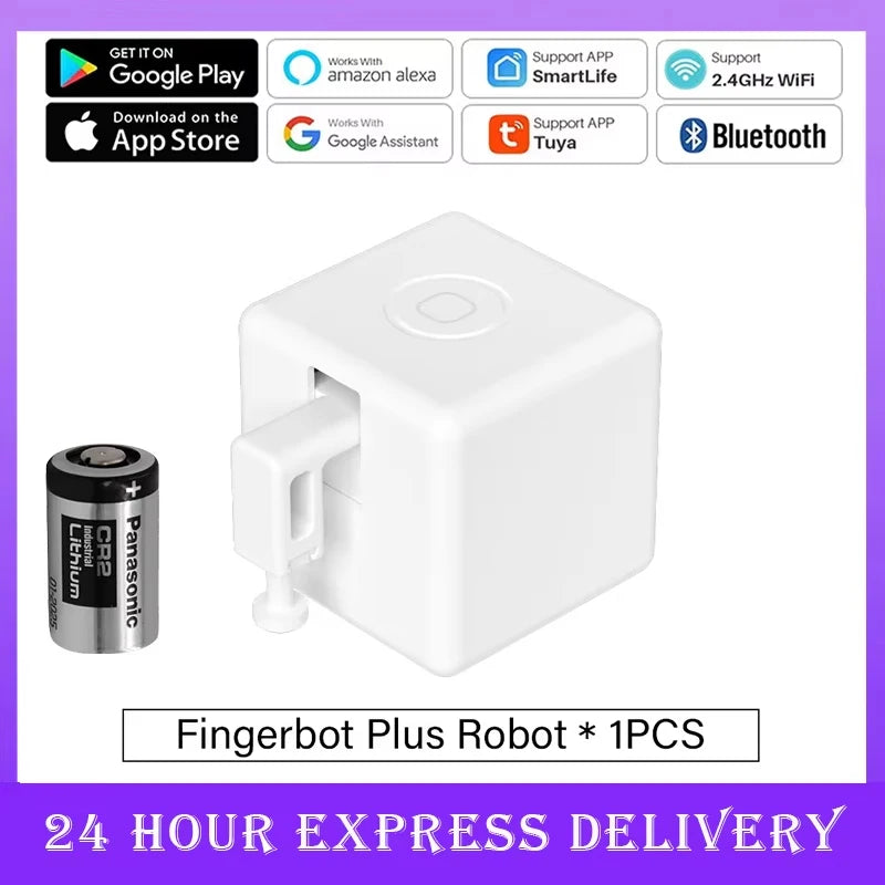Tuya Zigbee 3.0 Bluetooth Smart Fingerbot Switch Remoter Garage Curtain Button Robot Pusher for Alexa Google Home Voice Assitant