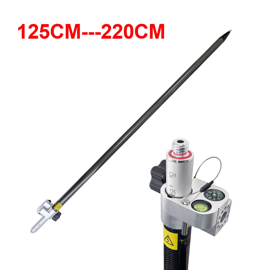 1.25m-2.2m Measuring Rods Universal Highly Accurate,Survey Pole RTK GPS for Surveying ,survey/draw Carbon Fiber texture T88-2