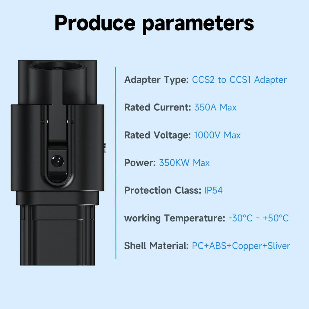 AFYEEV CCS2 to CCS1 Adapter 350A 350kW From CCS2 to CCS1 DC+AC Electric Vehicle Charger DC 1000V Fast Ev Charging Adapter