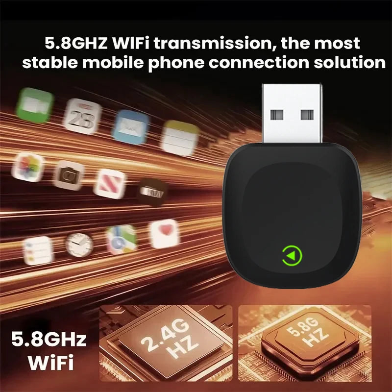 TrolinkTek 2in1 Wireless CarPlay Adapter Android Auto AI Smart Box Car Intelligent System Suitable For VW Toyota Nissan Honda