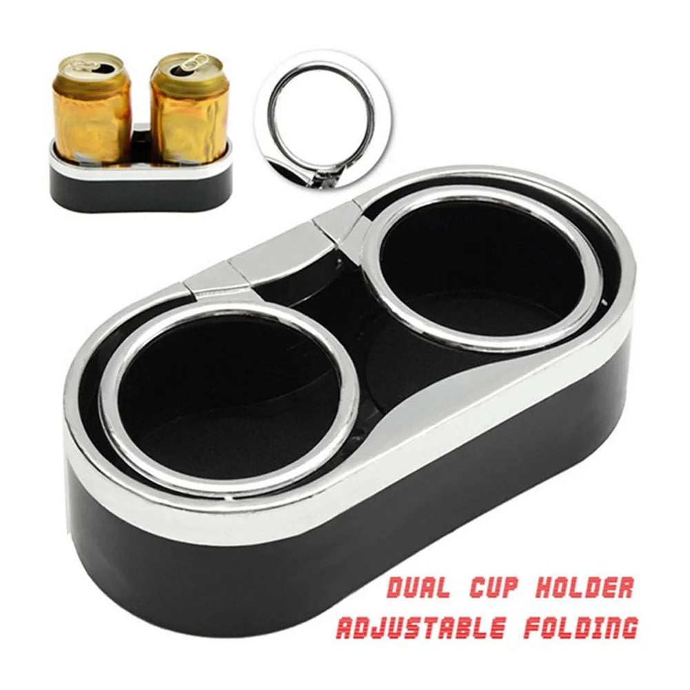 Auto Cup Holder for Car Truck Console Dual Mount Beverage Stand with Soft Pads to Absorb Vibration Holds Two Drinks