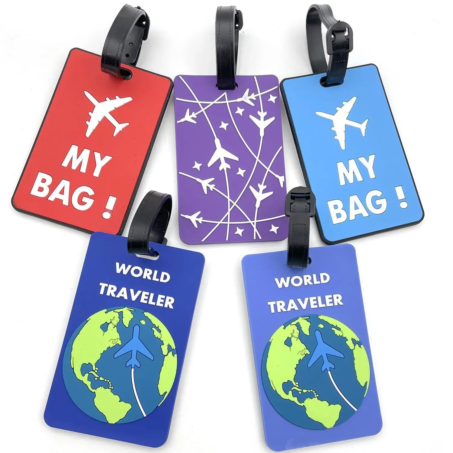 Soft PVC Cute Luggage Tag Letter Travel Tag Men Women Suitcase Name Tag Bag Tags Airplane Labels Holiday Travel Accessories