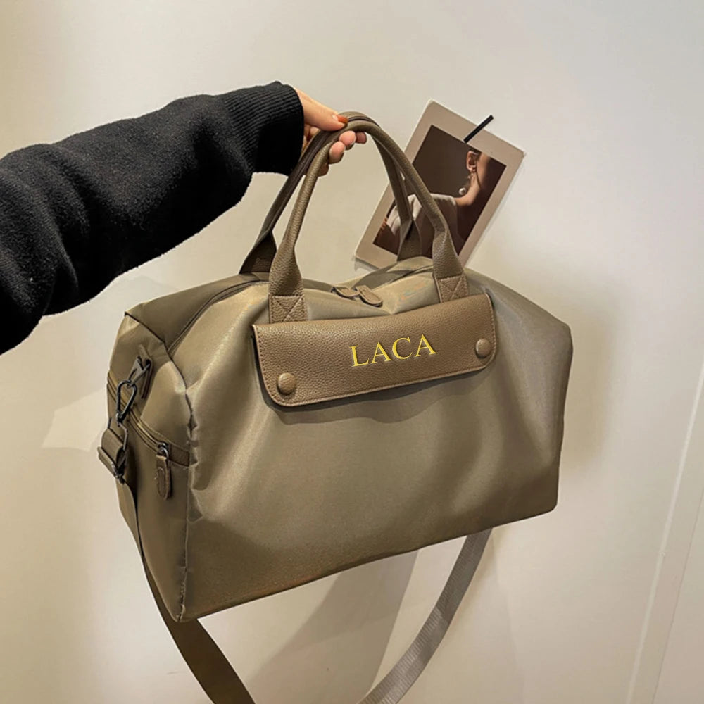 Customized name new fitness bag, dry and wet separation handheld travel bag, large-capacity travel bag