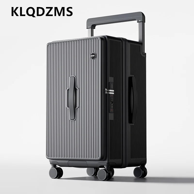 KLQDZMS Rolling Luggage Oversized Capacity Trolley Case ABS+PC Boarding Box 20"24"26"28"30"32 Inch Women's Travel Suitcase