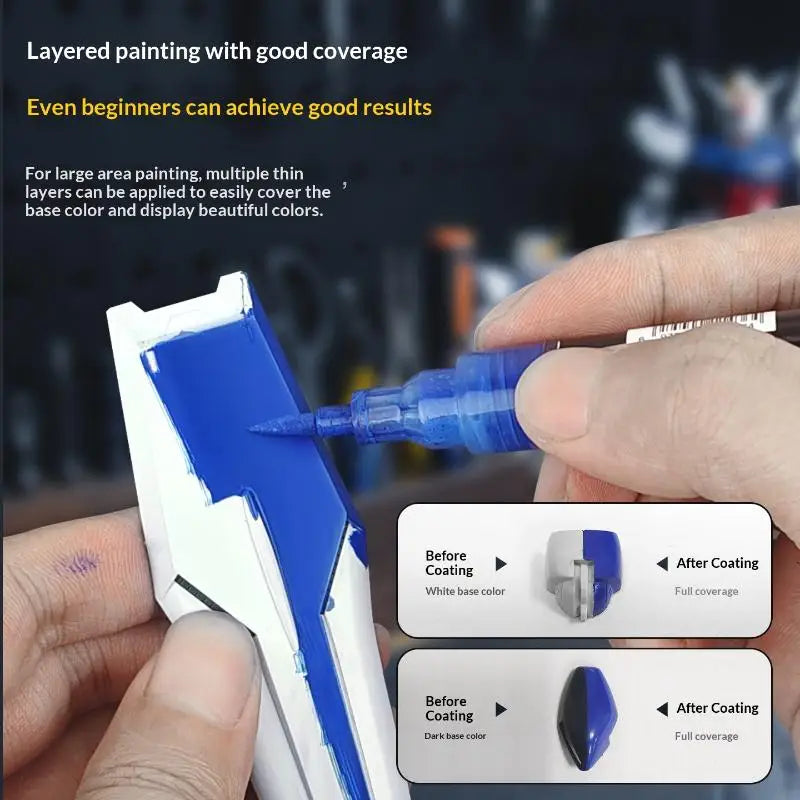 New New 1PC Stedi Front Valve Type Soft Tip Acrylic Paint Marker Water Based For Mecha Figure DIY Hobby Painting Coloring