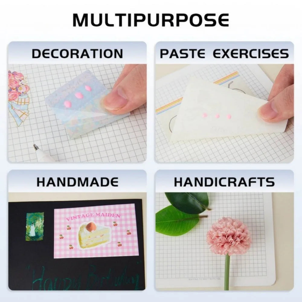 Macaron Color Suction Card Packing Glue Pens DIY Handmade Dot Glue Portable Quick-drying Glue School & Office Stationery