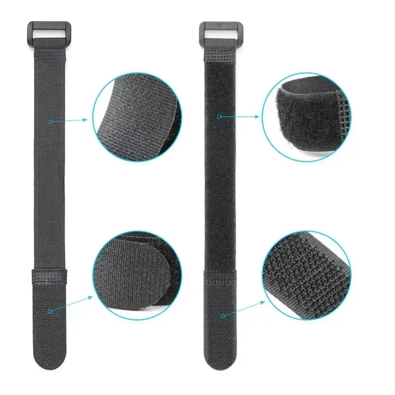 5~300pcs Cable Ties Nylon Reusable Self Adhesive Width 20mm Strap Reverse Buckle Line Wire Organizer Hook Loop Bundle Fastener