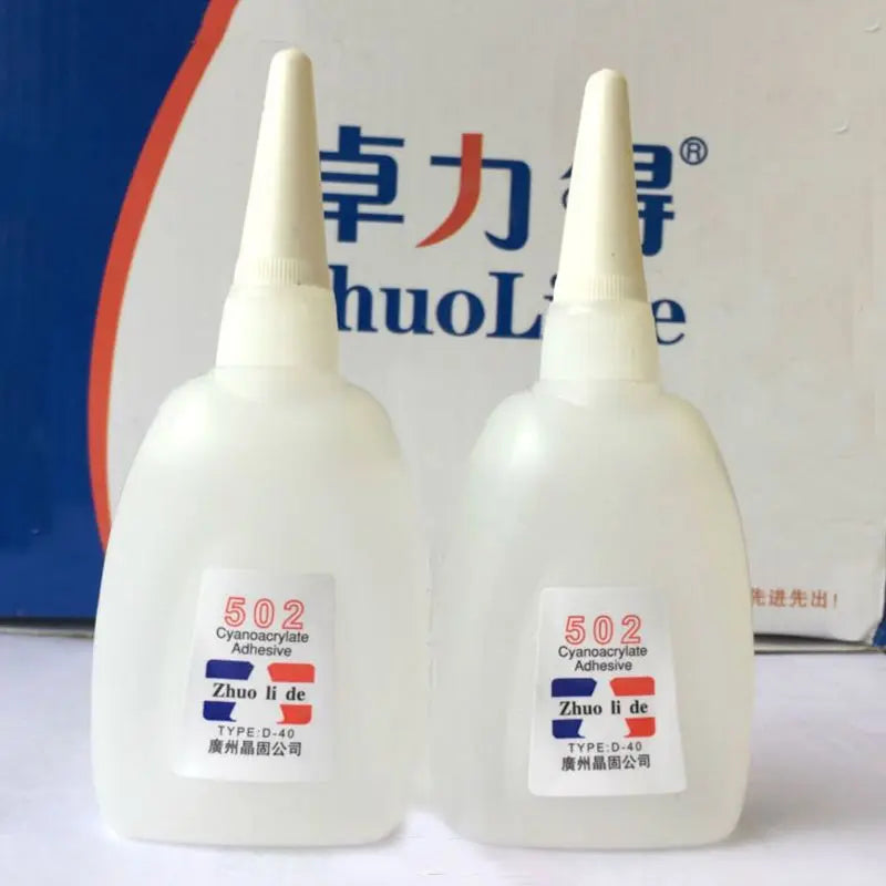 40g 502 Liquid Glue With Dropper Instant Adhesive Wood Metal Rubber Plastic Advertising Glue Strong Bond Mold Glue Fast Curing