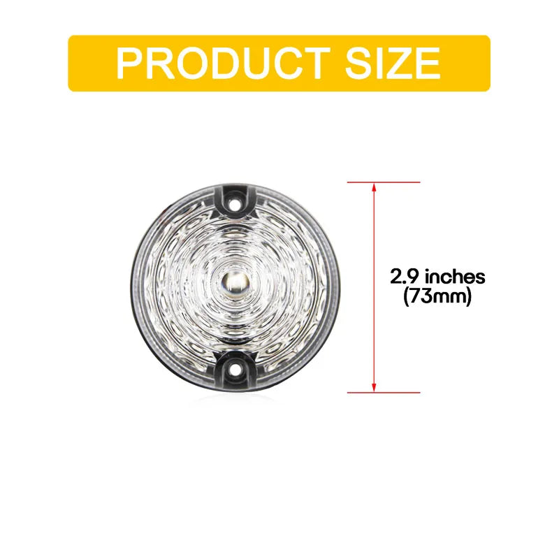 2Pcs Clear Lens Front Side White Clearance Position Light Assembly For Land Rover Defender 90/110 1983-2016