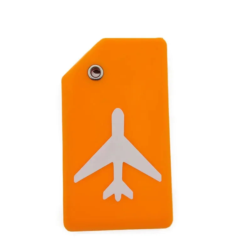 Soft Rubber Plane Prints Luggage Tags Suitcase ID Name Mark Label Travel Backpack Hanbag Tag Cruise Ship Travel Accessories