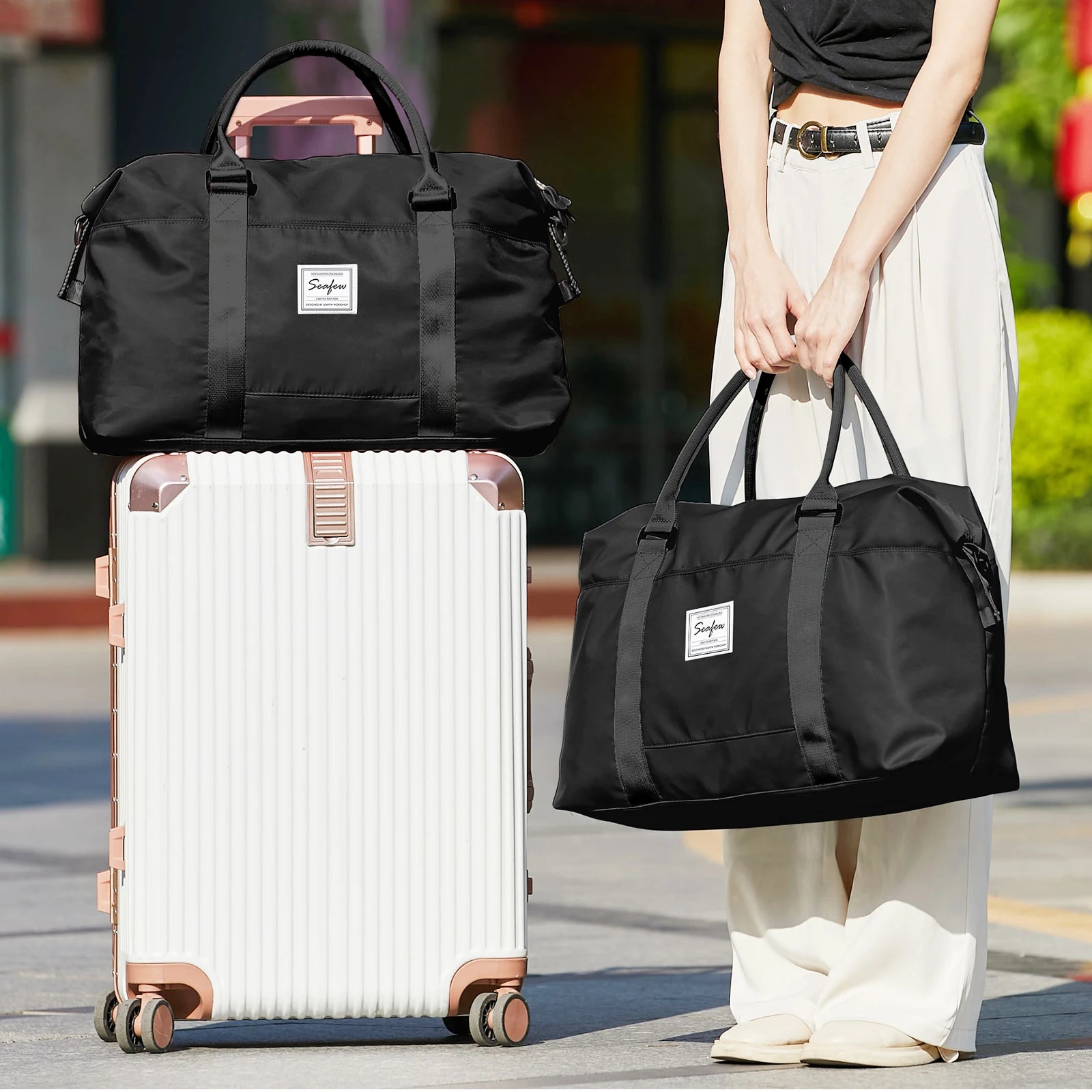Travel Bag Male Female Large-Capacity Hand Luggage Travel Cabin Aircraft 40x20x25, Short-Distance Travel Weekender Overnight Bag