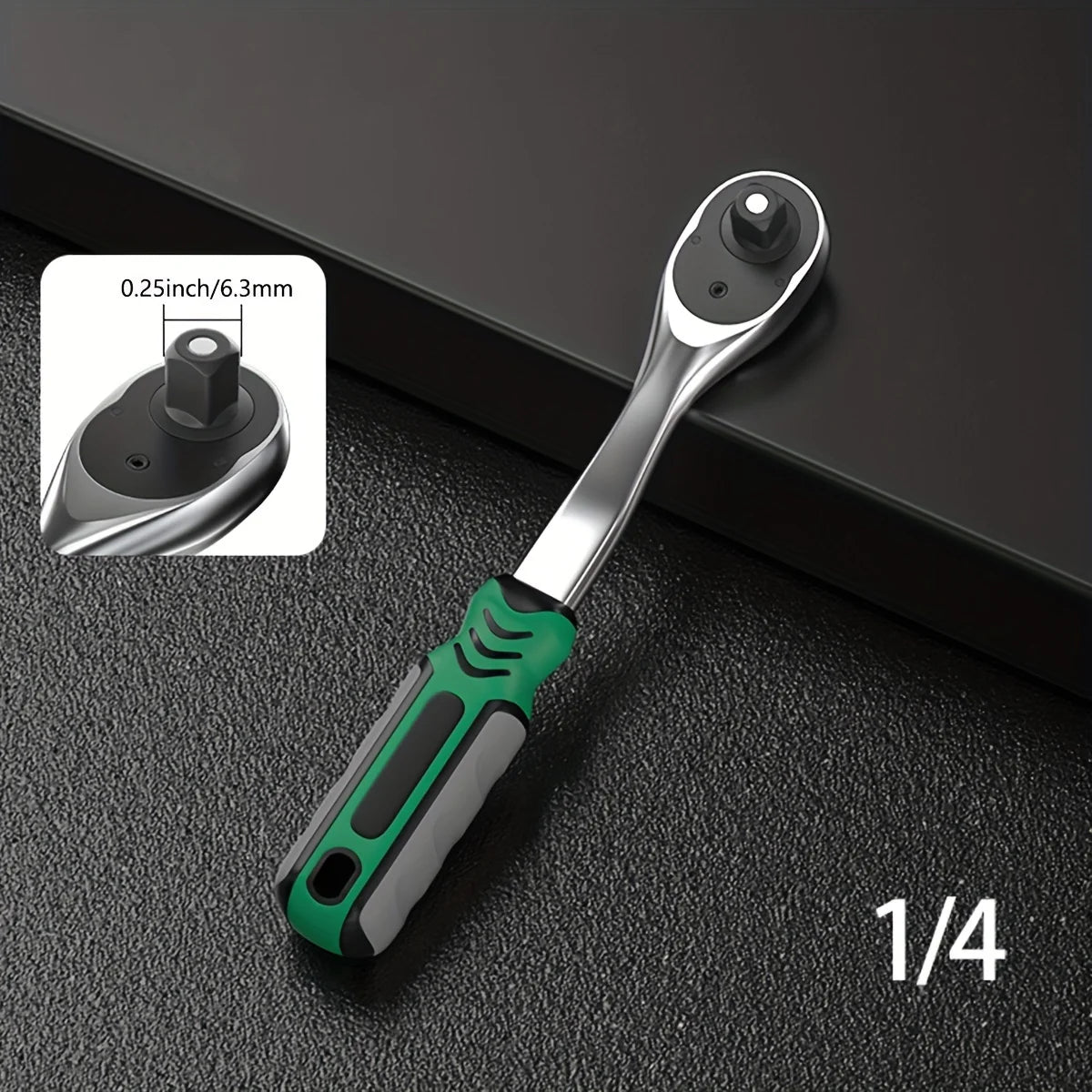 72-Tooth  Ratchet Set 1/4", 3/8" & 1/2" Drive - Premium Chrome Vanadium Steel Construction & Chrome Plated Finish