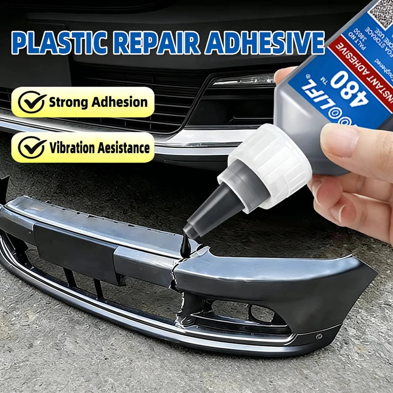 480 20g Cyanoacrylate Adhesive High Temp Resistant Impact Resistant Bond Plastic Metal Rubber For Auto Body Bumper Repair