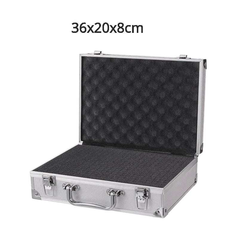ToolBox Portable Aluminum Safety Equipment Toolbox Instrument Case Storage Box Suitcase Impact Resistant Case with Sponge