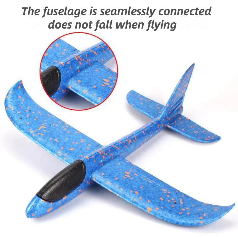 48cm Large Foam Airplane Children's Hand Thrown Airplane Glider Toy Outdoor Parent-child Interaction Funny Toy Boy Gift