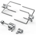 Grill Rotisserie Meat Forks Kit 1 Pair Stainless Steel Spit Counter Balance Bushing Replacement Fits BBQ  Rod Outdoor Cooking
