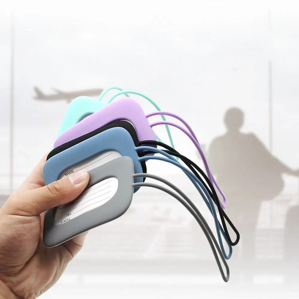 Name Luggage Tag Silicone Luggage Tag Address Label Boarding Pass Airplane Suitcase Tag Aircraft Luggage Boarding Tag