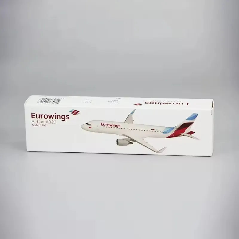 New 1:200 Scale A320 Eurowings Airlines ABS Airplane Model Toys Aircraft Plane Assembly Collection Display With Stand Gifts