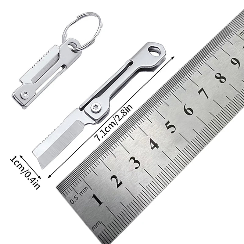 Mini D2 Steel Folding Pocket Knife Outdoor Self-defensee Folding Knifes Keychain Multitool Pocket Keyknife Camping Equipment