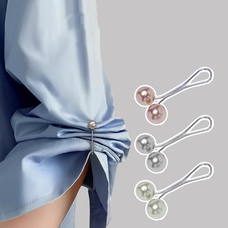 2-48PCS Anti Slip Brooch Headscarf Shawl Scarf Lady Muslim Fixed Pins Scarf Hijab Clips Pearl Brooch for Women Scarf Accessories