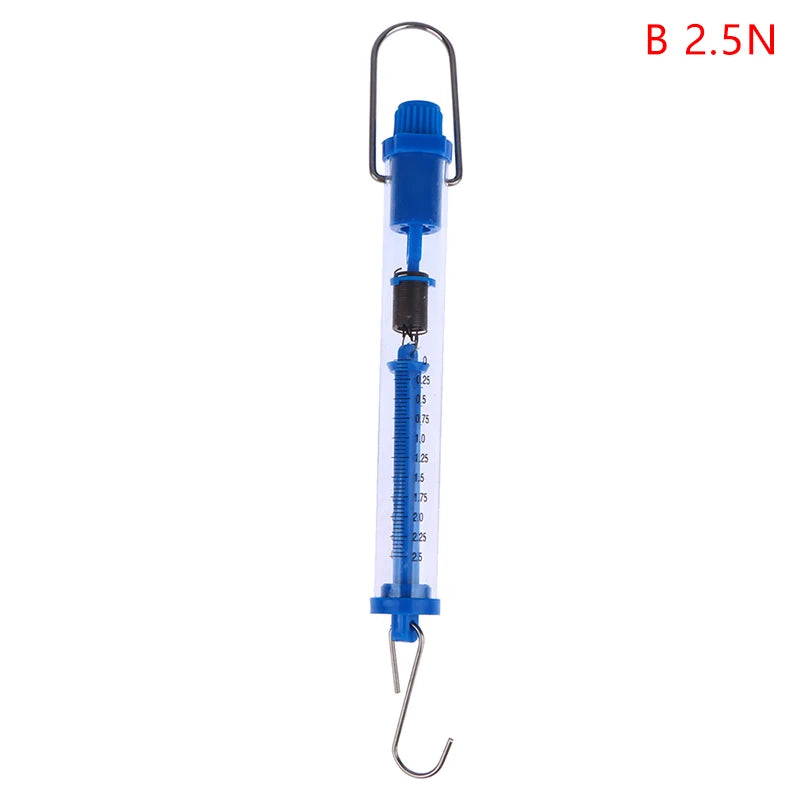 1PC Practical Newtons Spring Scale Tubular Dynamometer Plastic Transparent Body Easy Hanging For Classroom