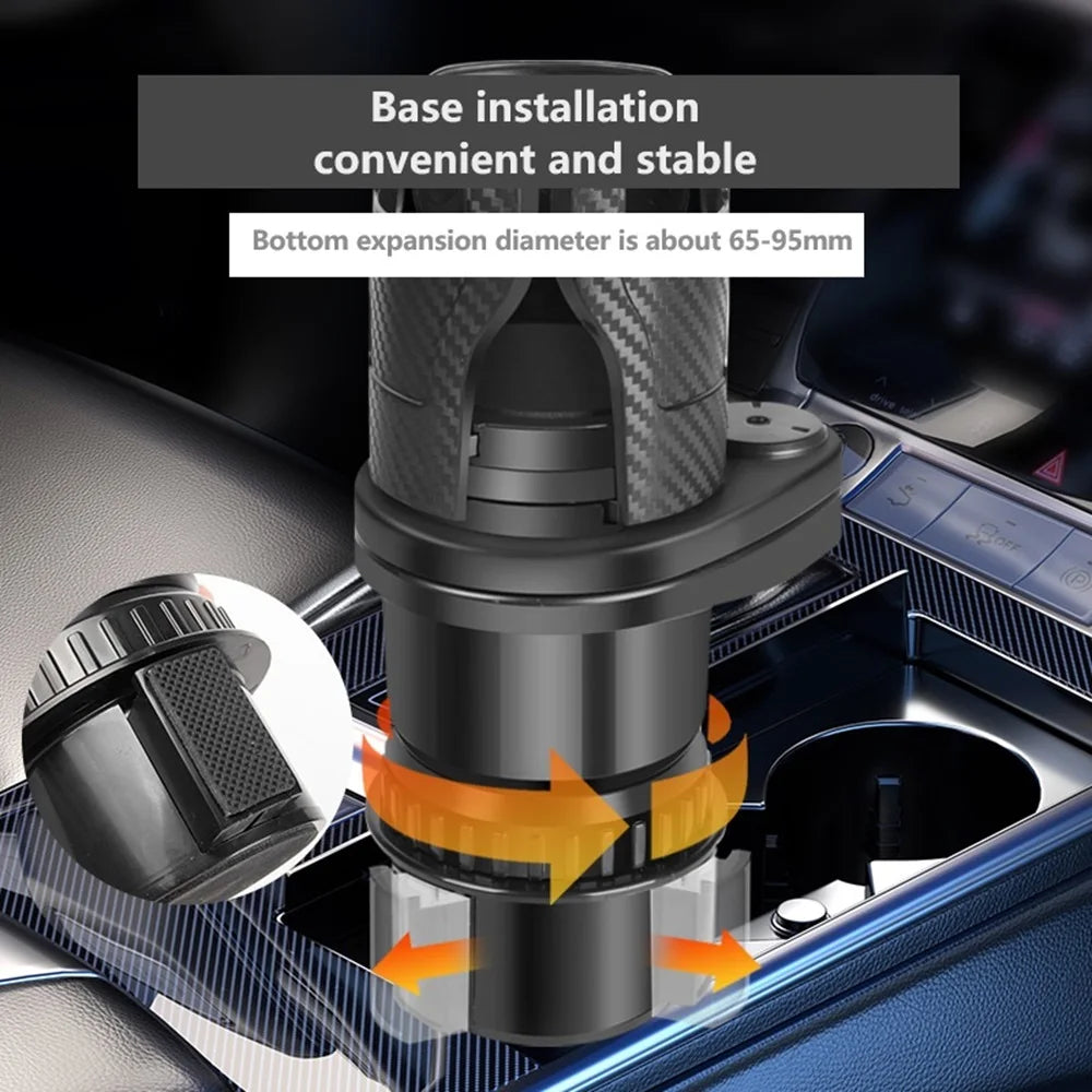 Center console beverage rack car mounted cup holder rotating car double-layer storage rack cup holder