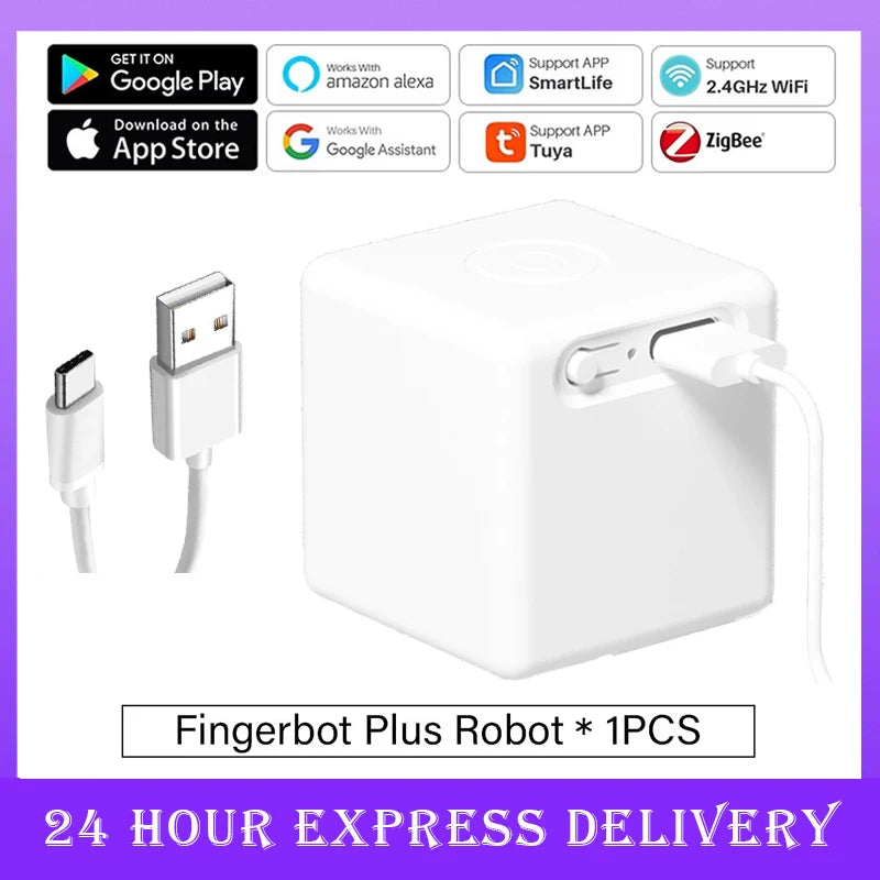 Tuya Zigbee 3.0 Bluetooth Smart Fingerbot Switch Remoter Garage Curtain Button Robot Pusher for Alexa Google Home Voice Assitant