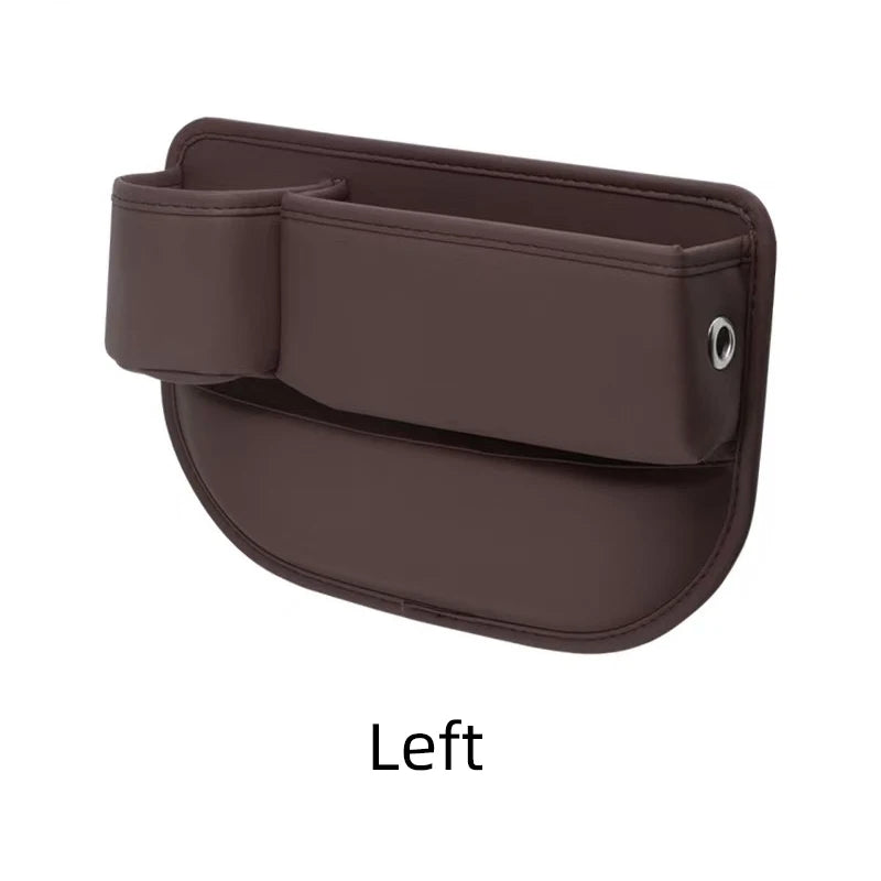 Universal Car Seat Gap Organizer Storage Box Multifunction Leather Crevice Side Storage Pocket Wallet Keys Card with Cup Holder