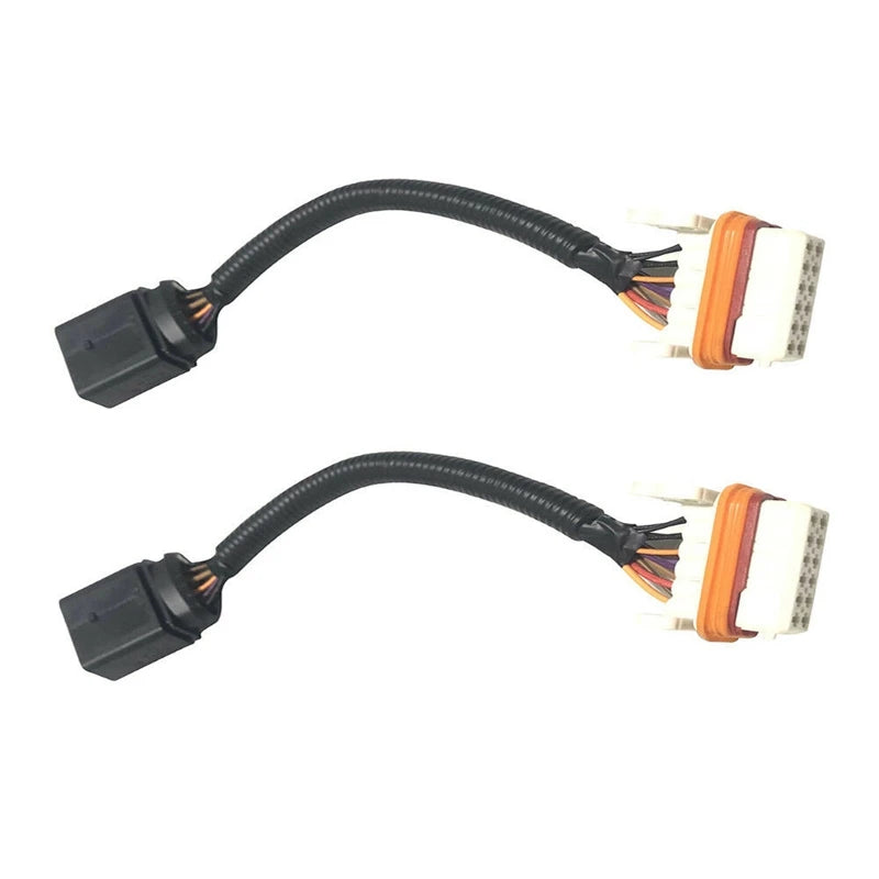 SP-QW2Pcs Car Headlight Wiring Harness for Volkswagen 2004-2007 Adaptor Wire Harness 7L6-971-071-A