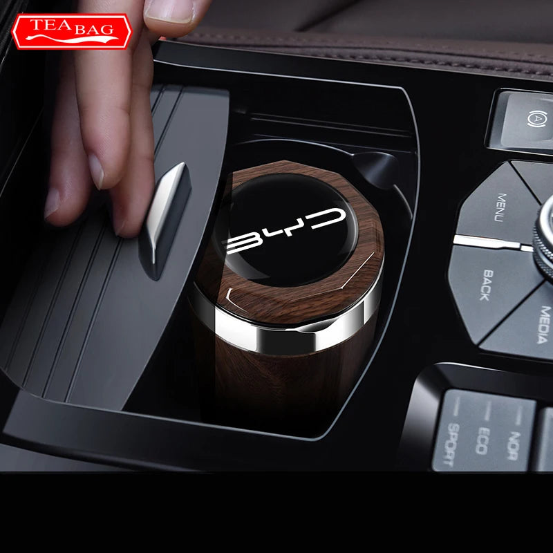 Car Ashtray For BYD Atto 3 Song Tang Led Cars Cup Holder Accessories Auto Ashtray Cigarette Holder Box Interior Auto Accessories